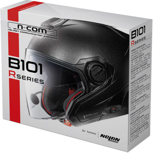 Nolan N-Com B101 R Bluetooth kommunikasjonssystem enkeltpakke en størrelse Svart