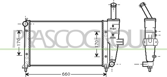PRASCO FT133R002 Radiator motorkjøling