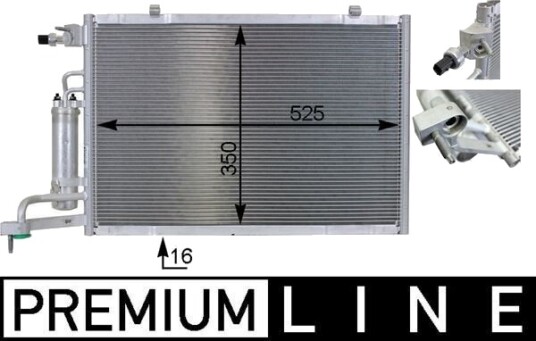 MAHLE AC 7 000P Kondensator, klimaanlegg