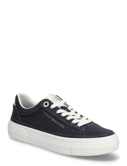 Tommy Hilfiger Th Foxing Platform Washed Canvas Navy 40