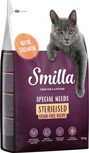 Smilla tørrfôr Sterilised kornfri med laks 4 kg