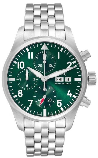 IWC Herreklokke IW388104 Pilots Grønn/Stål Ø41 mm IWC Herreklokke IW388104 Pilots Grønn/Stål Ø41 mm