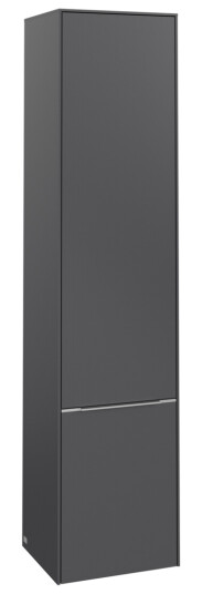 VILLEROY & BOCH SUBWAY 3.0 HØYSKAP 40X171 VENSTRE 2 DØRER GRAPHITE HÅNDTAK I KROM