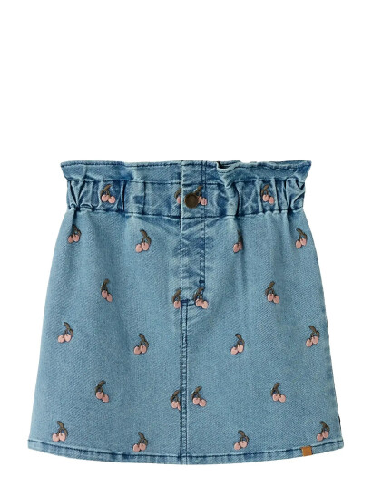 Lil"Atelier Nmfdeva Loose Dnm Emb Skirt 2024 Es Lil Blue 122