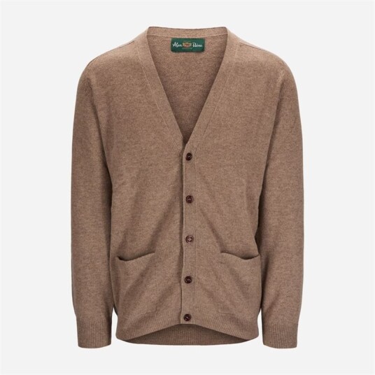 Alan Paine Cardigan Lambswool - Mushroom XL Alan Paine Cardigan Lambswool - Mushroom XL