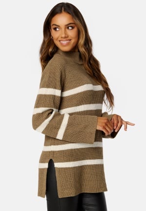 BUBBLEROOM Remy striped sweater Nougat / Striped 4XL