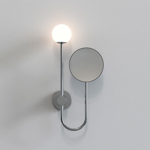 Astro Orb max 1x3W G9 led IP44 polert krom med kosmetikkspeil Astro Orb max 1x3W G9 led IP44 polert krom med kosmetikkspeil