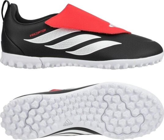 adidas Predator Club Borrelås TF Immortal DNA   Svart/Fottøy Hvit/Lucid Red Barn   Turf (TF) størrelse 25½