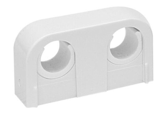 Faluplast Snap 14010 Rørklemme dobbel 18-22 mm Hvit Installasjon