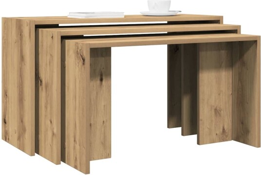 Stablebord 3 stk artisan eik konstruert tre 8721158574206