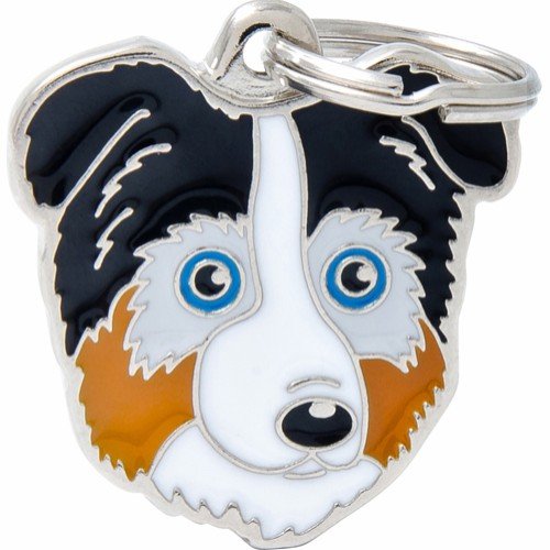 Myfamily ID-merke til Australian Shepherd - Brun/Svart for Hund
