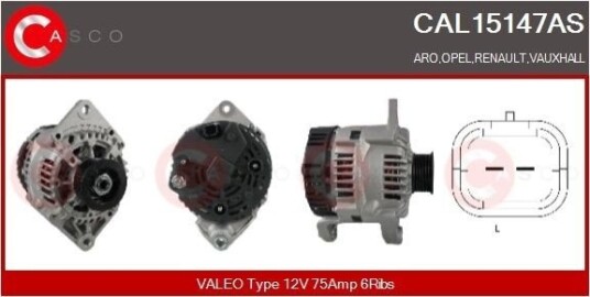 Dynamo CASCO CAL15147AS