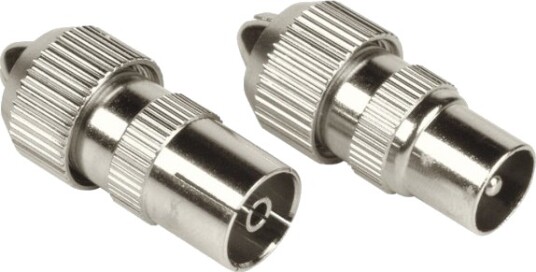 Hama 00205211, Koaksial, Koaksial, Hankjønn, Hunkjønn, 7 Mm, Sølv Hama 00205211, Koaksial, Koaksial, Hankjønn, Hunkjønn, 7 Mm, Sølv