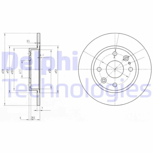 Bremseskive DELPHI BG2803
