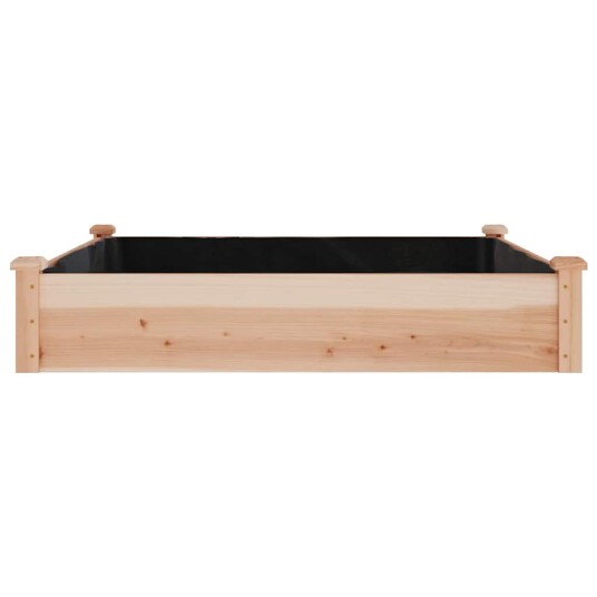 vidaXL Høybed med foring 120x120x25 cm heltre gran