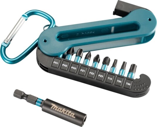 Makita Impact Black - Spissett For Støtskrutrekker - 10 Deler - Torx, Phillips, Pozidriv - Heksagonal - Lengde: 25 Mm