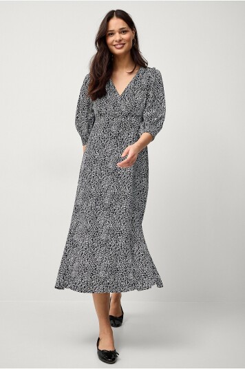 Esprit Kjole Sateen Dress Svart Esprit Kjole Sateen Dress Svart