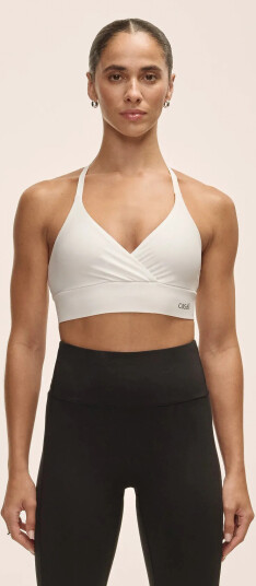 Casall Wrap Sports Bra   White   XS