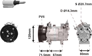 VAN WEZEL 4300K281 AC-kompressor