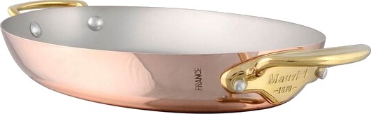 Mauviel M´150B oval panne med to håndtak 1,5 L 36 cm kobber/stål