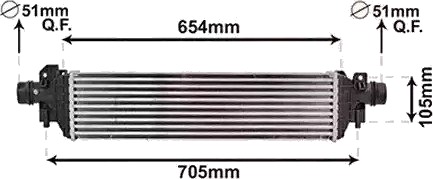 Intercooler VAN WEZEL 37004664