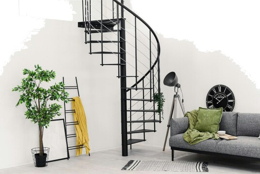 Minka Milano Spiraltrapp ø140 sort Minka Milano Spiraltrapp ø140 sort