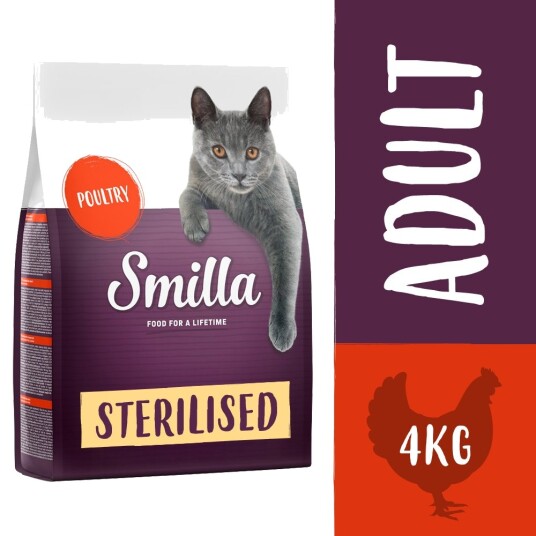 Smilla Adult Sterilised Tørrfôr Fjærkre 4kg