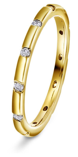 Pan Jewelry, Ring i 925 forgylt sølv med zirkonia