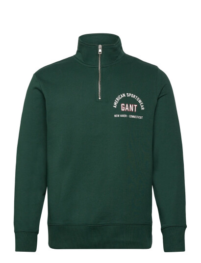 GANT Printed Graphic Half Zip - Green - S