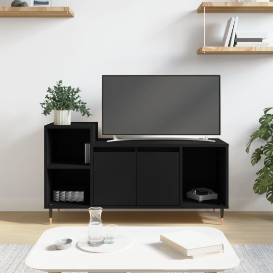 vidaXL TV-benk svart 100x35x55 cm konstruert tre 8721012113480