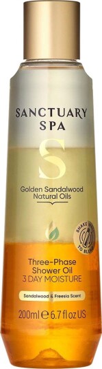 Sanctuary Spa Golden Sandalwood Natural Oils Three-Phase Shower Oil 20