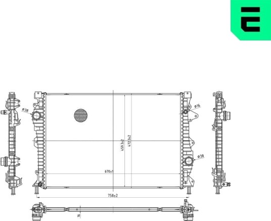 ERA 673543 Radiator motorkjøling