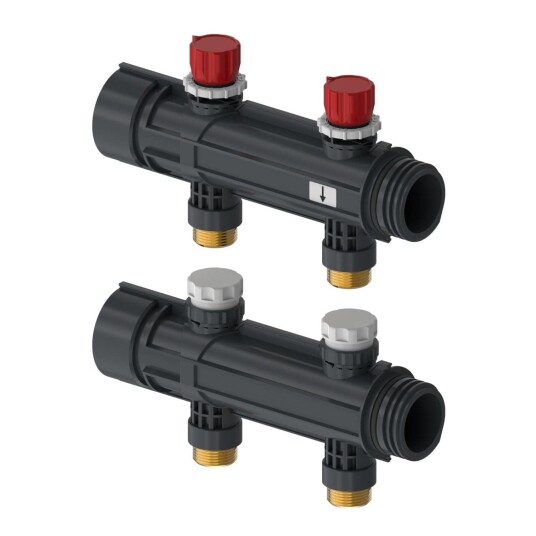 Uponor Magna Fordeler med Ventil   2 Uttak 25mm