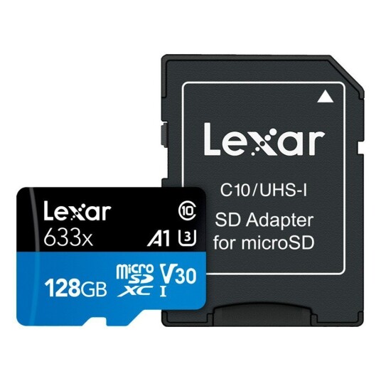 Lexar High Performance MicroSD-kort 128 GB Lexar High Performance MicroSD-kort 128 GB
