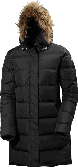 Helly Hansen Dame Aden Dun Colder Days Lang Parka Svart M SvartM