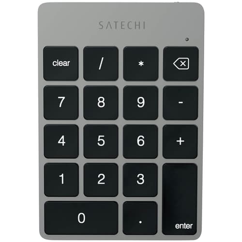 Satechi Slim Bluetooth Keypad - Space Gray Trådløs Grå Tastegruppe Satechi Slim Bluetooth Keypad - Space Gray Trådløs Grå Tastegruppe
