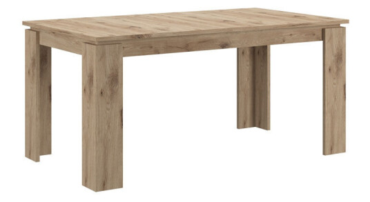 Titan spisebord 160/200 cm inkl. tilleggsplater eik dekor.