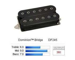 Dimarzio Dp245bk Pickup Humbucker Dominion/bridge Svart