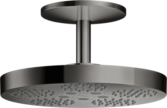 Axor One 2jet Takdusj, Ø280 mm Med 2 stråletyper, Polert Sort Krom