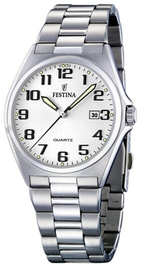 Festina Herreklokke F16374 9 Hvit/Stål Ø40 mm