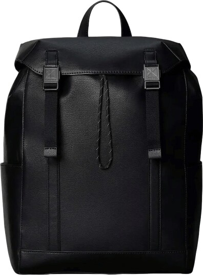 Calvin Klein Emblem Hw Flap Backpack Black ONE SIZE Calvin Klein Emblem Hw Flap Backpack Black ONE SIZE