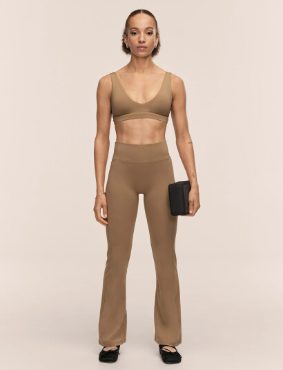 Casall Soft Touch Flared Pants   Beige   L