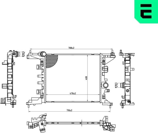ERA 673267 Radiator motorkjøling