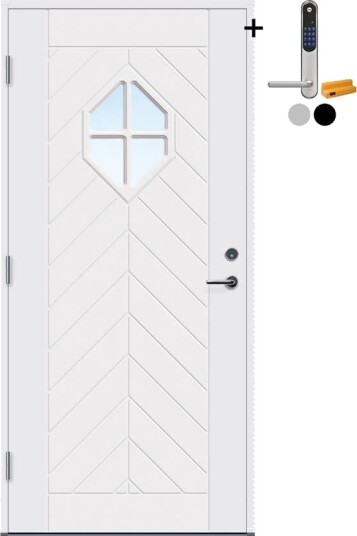 Ytterdør Bygg1 Norefjell Thermoisolert med Yale Doorman Classic Home