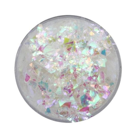 Negleglitter Flakes / Mylar Hvit regnbue 8ml Glitter Negleglitter Flakes / Mylar Hvit regnbue 8ml Glitter