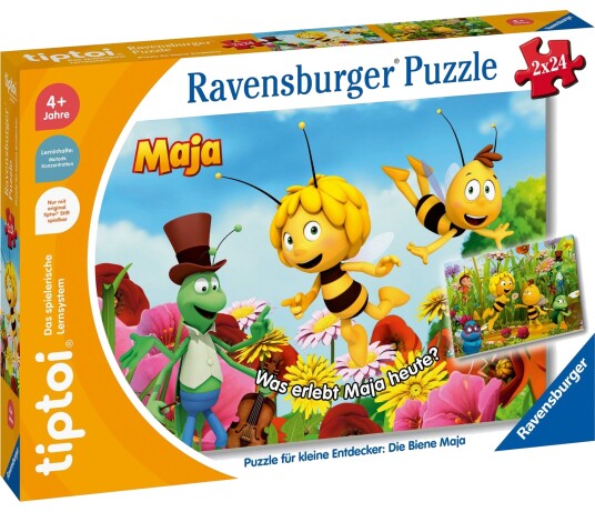 Ravensburger Tiptoi Puslespill 2x24 Brikker Biene Maja Uten Tiptoi-Penn