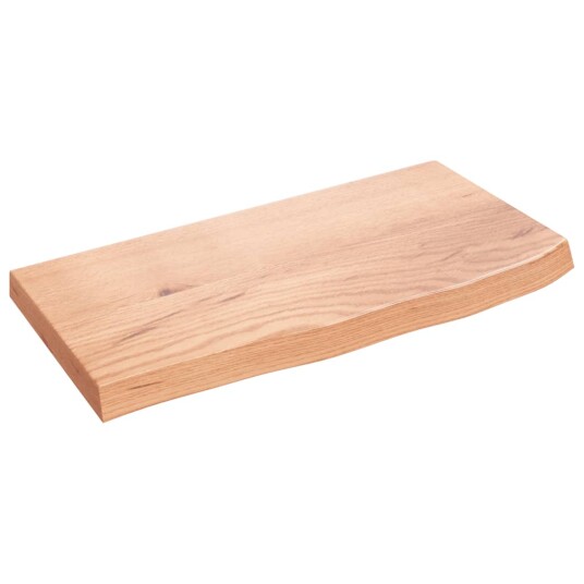 vidaXL Vegghylle lysebrun 60x30x4 cm behandlet heltre eik vidaXL Vegghylle lysebrun 60x30x4 cm behandlet heltre eik