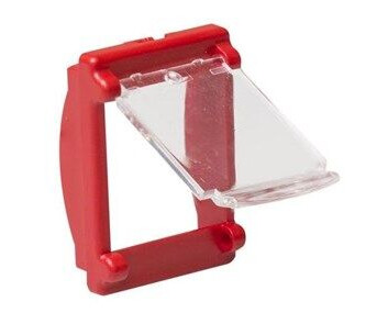 Leviton Color insert frame with dust cover for panels red Leviton Color insert frame with dust cover for panels red