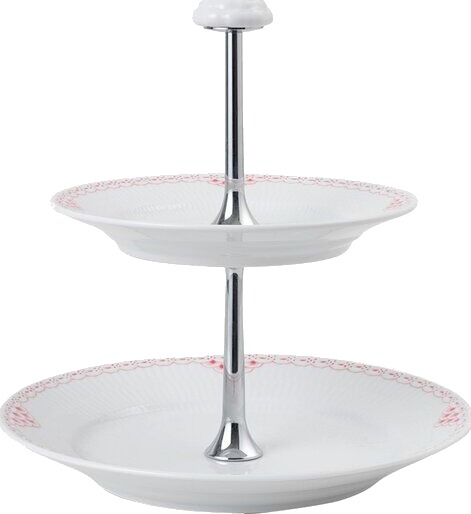 Royal Copenhagen Korall Riflet Blonde etasjefat 2 etasjer