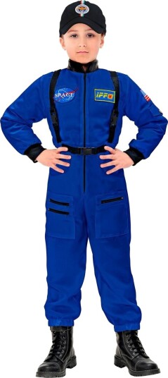 Blått Astronaut Kostyme til Barn 11 13 År